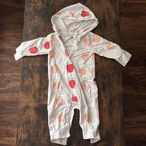Charming Apple Print Kids Footie